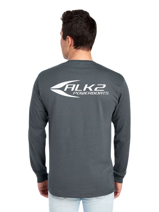 ALK2 Fruit of the Loom Charcoal Grey Log Sleeve Shirt